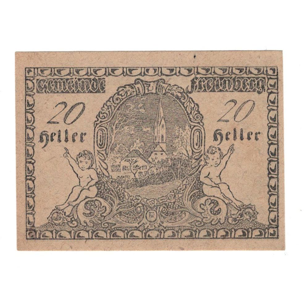Geldschein, Österreich, Freinberg O.Ö. Gemeinde, 20 Heller, paysage, 1920