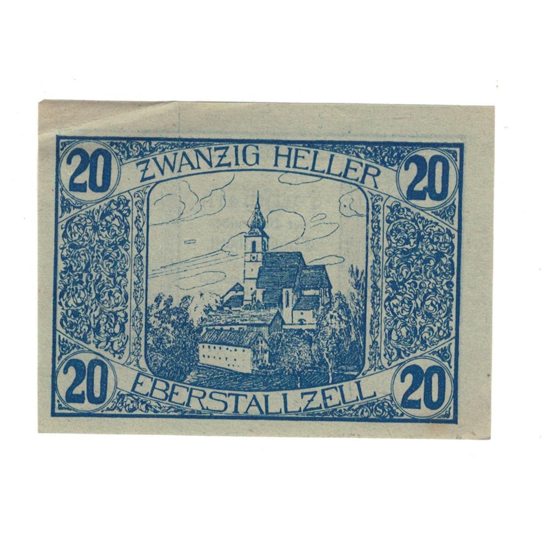 Geldschein, Österreich, Eberstallzell O.Ö. Gemeinde, 20 Heller, paysage, 1920