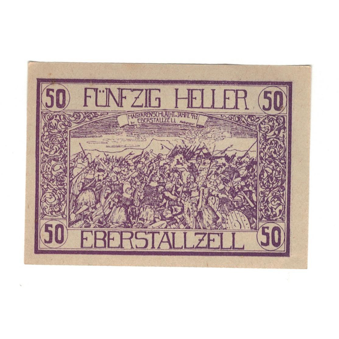 Geldschein, Österreich, Eberstallzell O.Ö. Gemeinde, 50 Heller, paysage, 1920
