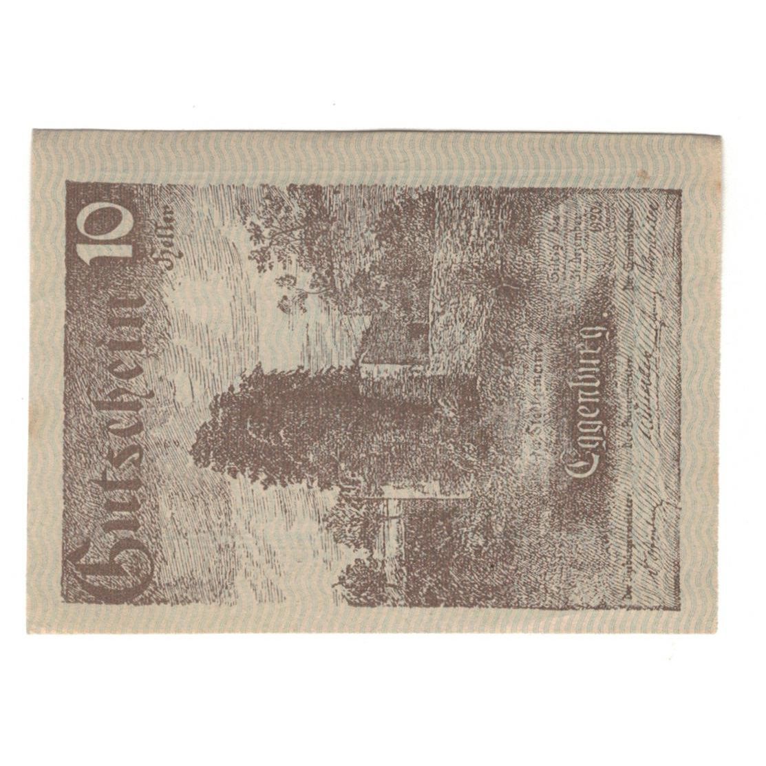 Geldschein, Österreich, Eggenburg N.Ö. Stadtgemeinde, 10 Heller, paysage 1