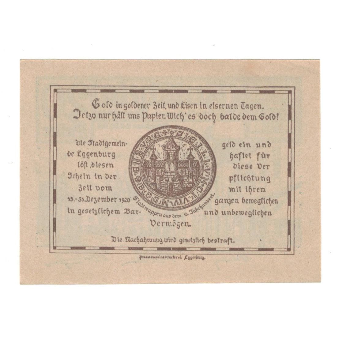Geldschein, Österreich, Eggenburg N.Ö. Stadtgemeinde, 20 Heller, paysage 1
