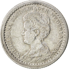 NETHERLANDS, 10 Cents, 1915, KM #145, EF(40-45), Silver, 15, 1.38
