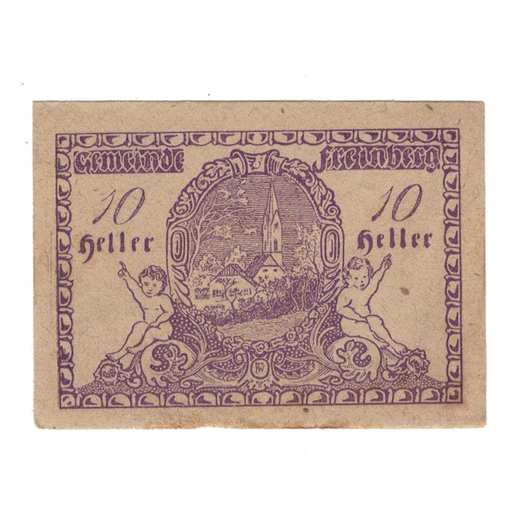 Geldschein, Österreich, Freinberg O.Ö. Gemeinde, 10 Heller, paysage, 1920