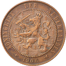 NETHERLANDS, 2-1/2 Cent, 1906, KM #134, EF(40-45), Bronze, 23.5, 3.89
