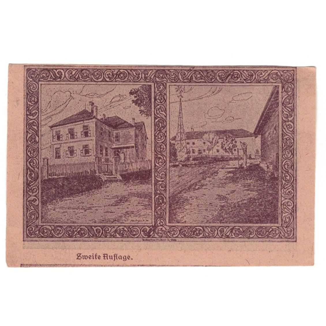 Billete, Austria, Holzhausen O.Ö. Gemeinde, 10 Heller, village, 1920