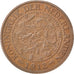 Coin, Netherlands, Wilhelmina I, 2-1/2 Cent, 1912, AU(50-53), Bronze, KM:150