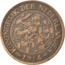 Netherlands, Wilhelmina I, 2-1/2 Cent, 1914, Bronze, EF(40-45), KM:150