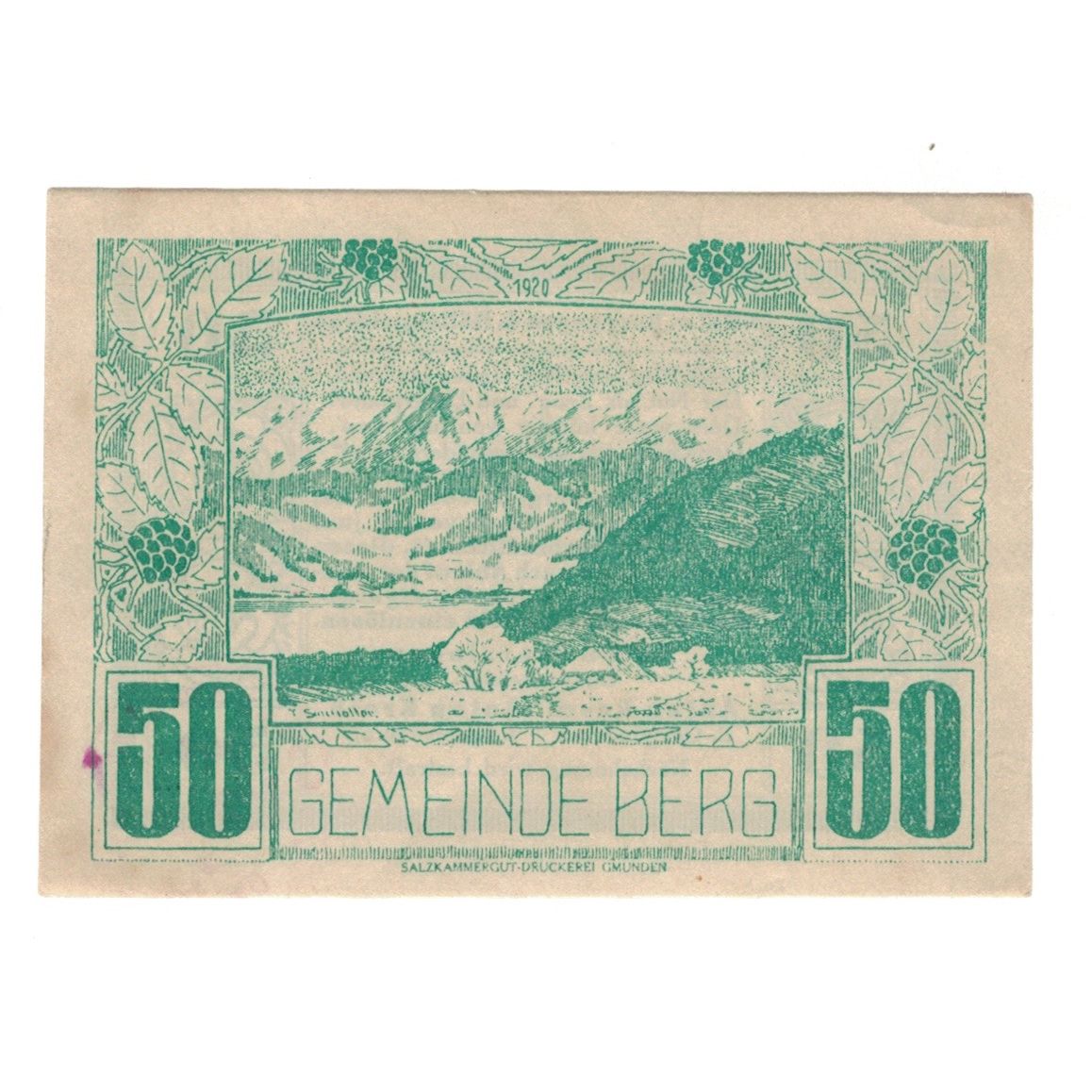 Geldschein, Österreich, 50 Heller, Texte, 1920, 1920-06-27, VZ, Mehl:FS 81