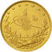 TURKEY, 100 Kurush, 1914, Qustantiniyah, KM #754, AU(55-58), Gold, 7.19