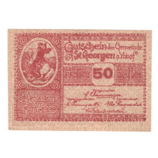 Banknote, Austria, St. Georgen am Ybbsfeld N.Ö. Gemeinde, 50 Heller, valeur
