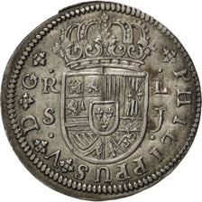 SPAIN, 2 Reales, 1721, Seville, KM #307, AU(55-58), Silver, 5.92