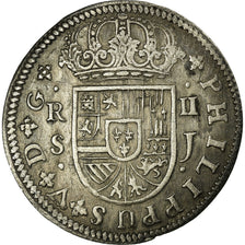 Moneda, España, Philip V, 2 Reales, 1722, Seville, MBC+, Plata, KM:307