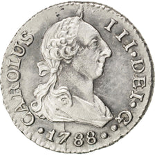 SPAIN, 1/2 Real, 1788, Seville, KM #410.2, MS(63), Silver, 1.46