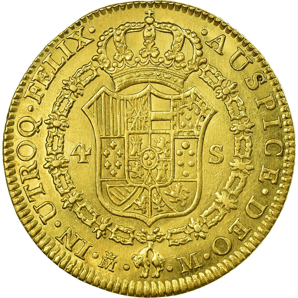 Monnaie, Espagne, Charles III, 4 Escudos, 1788, Seville, SUP, Or, KM:418.2a