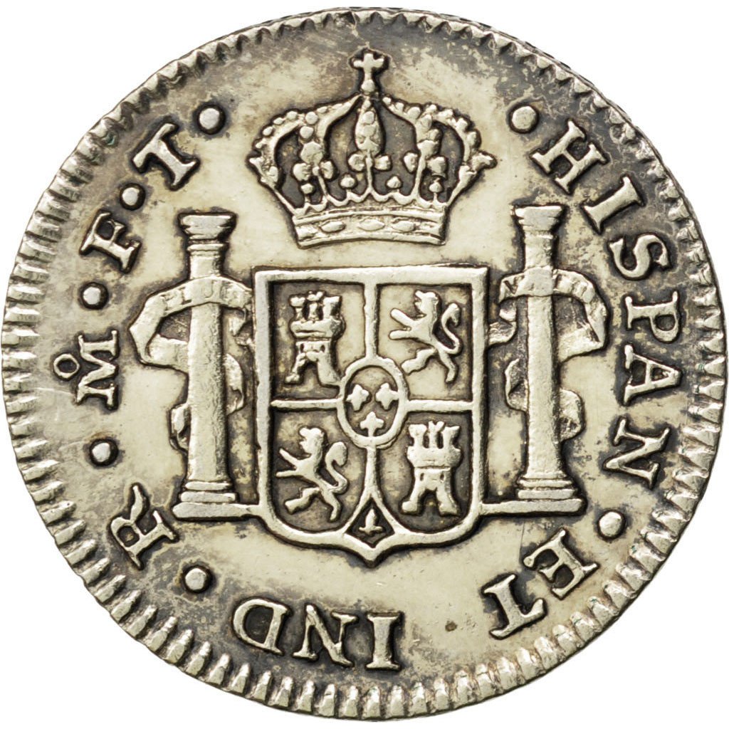 MEXICO, 1/2 Real, 1801, Mexico City, KM #72, AU(50-53), Silver, 1.71