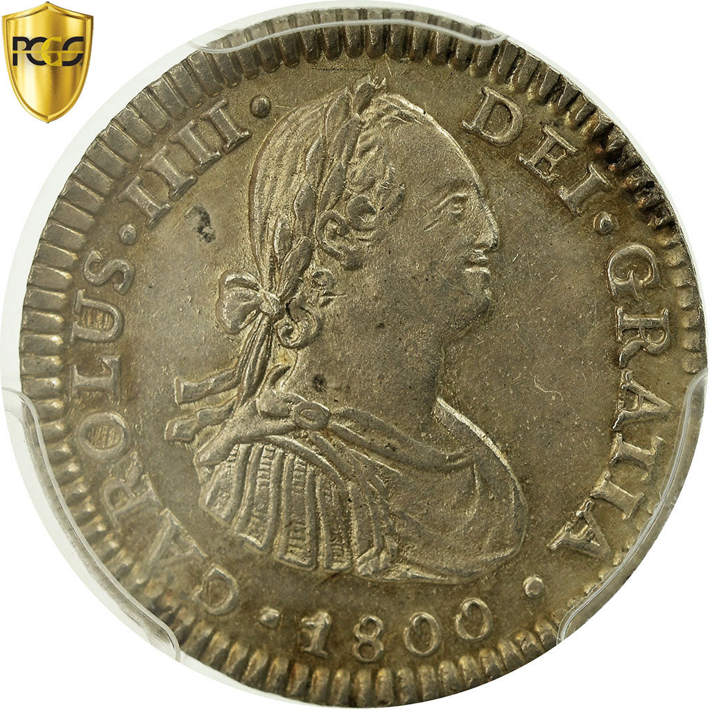 Coin, Mexico, Charles IV, Real, 1800, Mexico City, PCGS, MS62, MS(60-62)