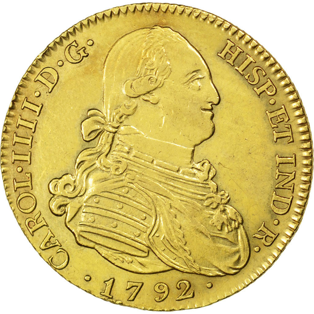 Moneda, España, Charles IV, 4 Escudos, 1792, Madrid, SC, Oro, KM:436.1