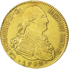 Moneda, España, Charles IV, 4 Escudos, 1792, Madrid, SC, Oro, KM:436.1