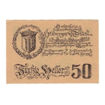 Banknote, Austria, St. Georgen und Tollet O.Ö. Gemeinden, 50 Heller