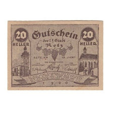 Banknote, Austria, Retz N.Ö. Stadtgemeinde, 20 Heller, Texte, 1920, 1920-09-30