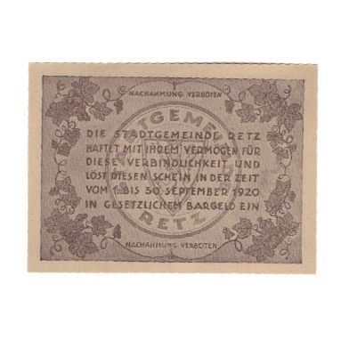 Banknote, Austria, Retz N.Ö. Stadtgemeinde, 20 Heller, Texte, 1920, 1920-09-30