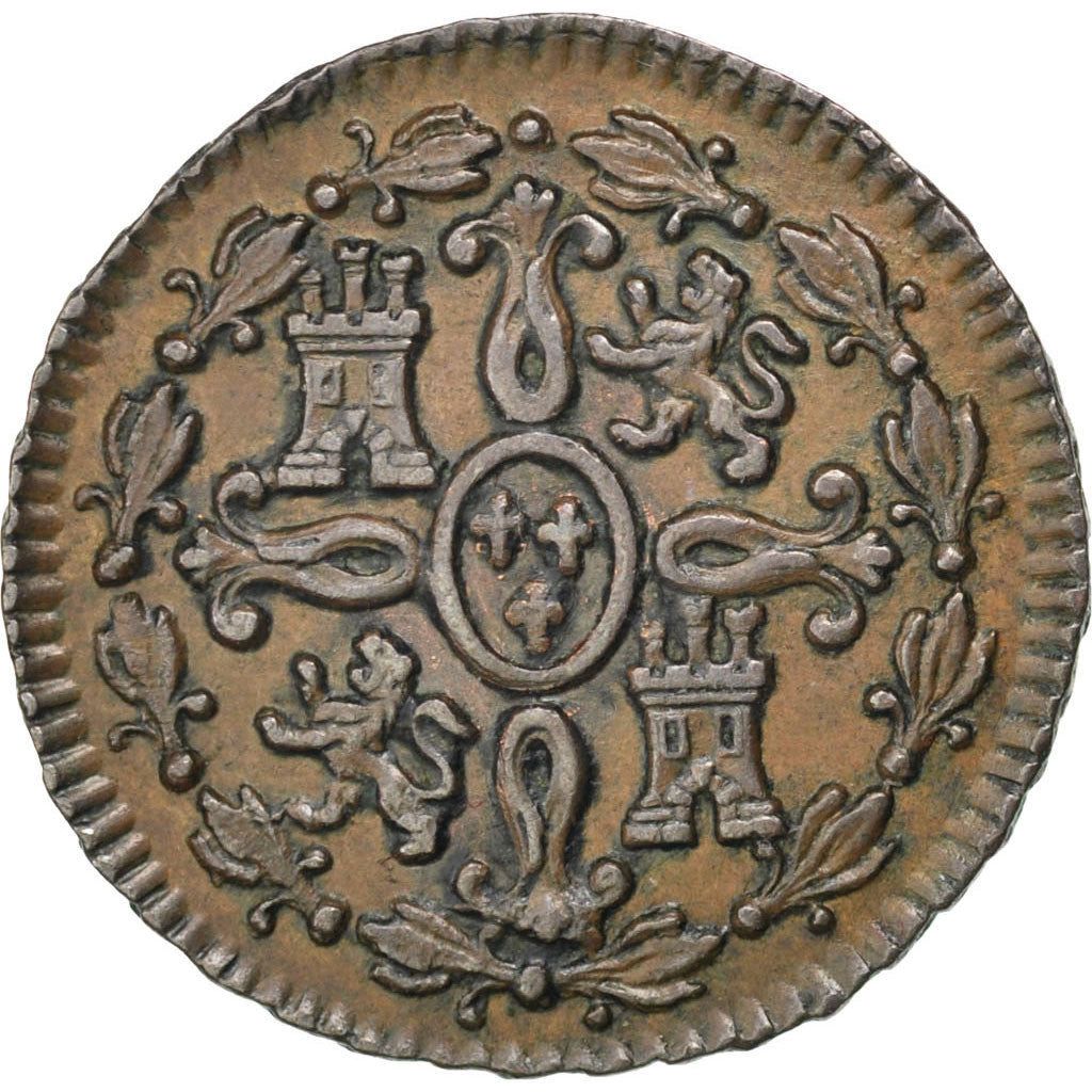 Moneda, España, Ferdinand VII, 2 Maravedis, 1824, Segovia, EBC, Cobre, KM:487.1