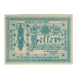 Geldschein, Österreich, Edlbach O.Ö. Gemeinde, 50 Heller, Texte, 1921