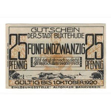 Banknote, Germany, Buxtehude Stadt, 25 Pfennig, Ecusson, 1920, 1920-10-01