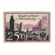 Banknote, Germany, Oberwesel Stadt, 25 Pfennig, château, 1921, 1921-03-18