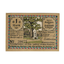 Banknote, Germany, Lutzhöft Gemeinde, 1 Mark, personnage, 1920, 1920-07-01