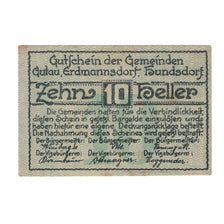 Banknote, Austria, Gutau, 10 Heller, Monument, 1920, 1920-12-31, AU(55-58)