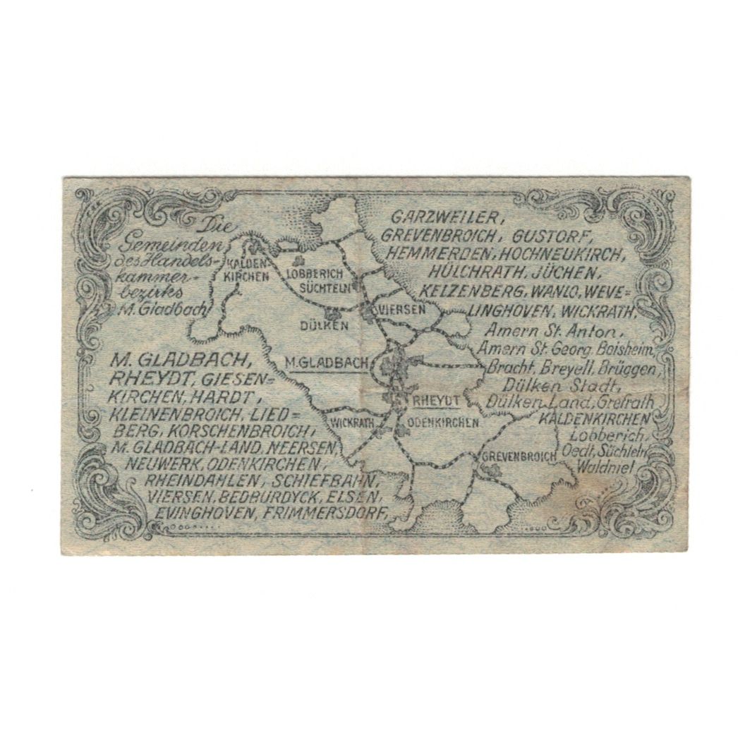 Banknote, Germany, München-Gladbach Handelskammer, 20 Pfennig, valeur faciale