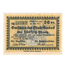 Banconote, Germania, Einbeck Stadt, 50 Pfennig, N.D, 1919, 1919-05-15, SPL-