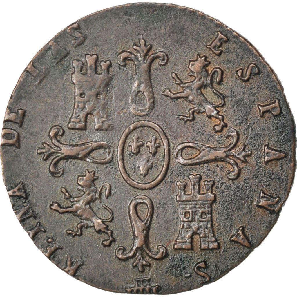 Espagne, Isabelle II, 2 Maravedis, 1848, Ségovie