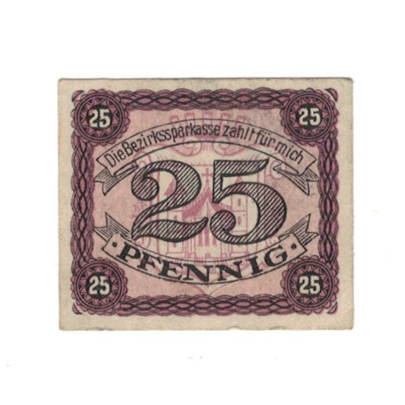 Banknote, Germany, Mellrichstadt Bezirkssparkasse, 25 Pfennig, valeur faciale