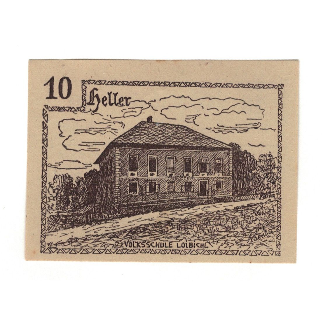 Banknote, Austria, Innerchwandt, 10 Heller, Maison, 1920, 1920-06-02, AU(55-58)