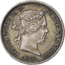 Coin, Spain, Isabel II, Real, 1862, Madrid, AU(55-58), Silver, KM:606.2