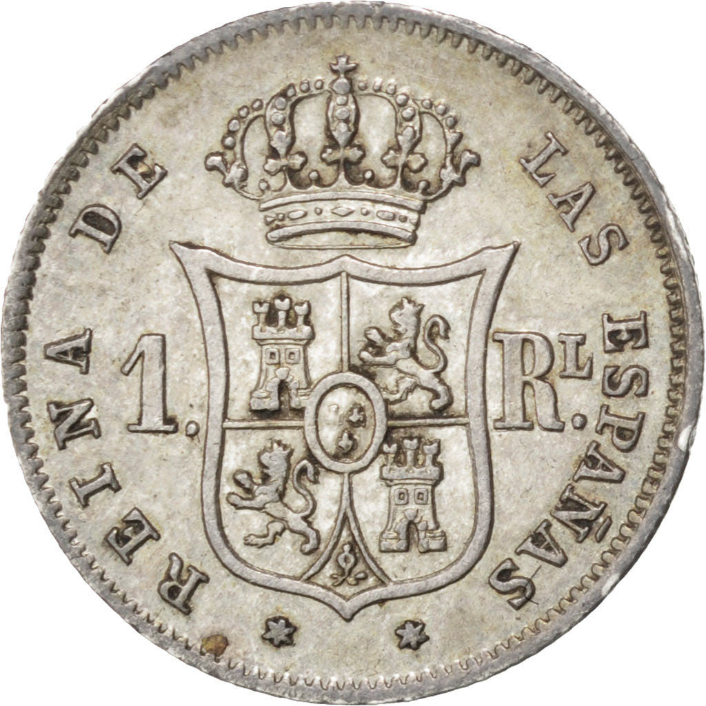 Coin, Spain, Isabel II, Real, 1862, Madrid, AU(55-58), Silver, KM:606.2