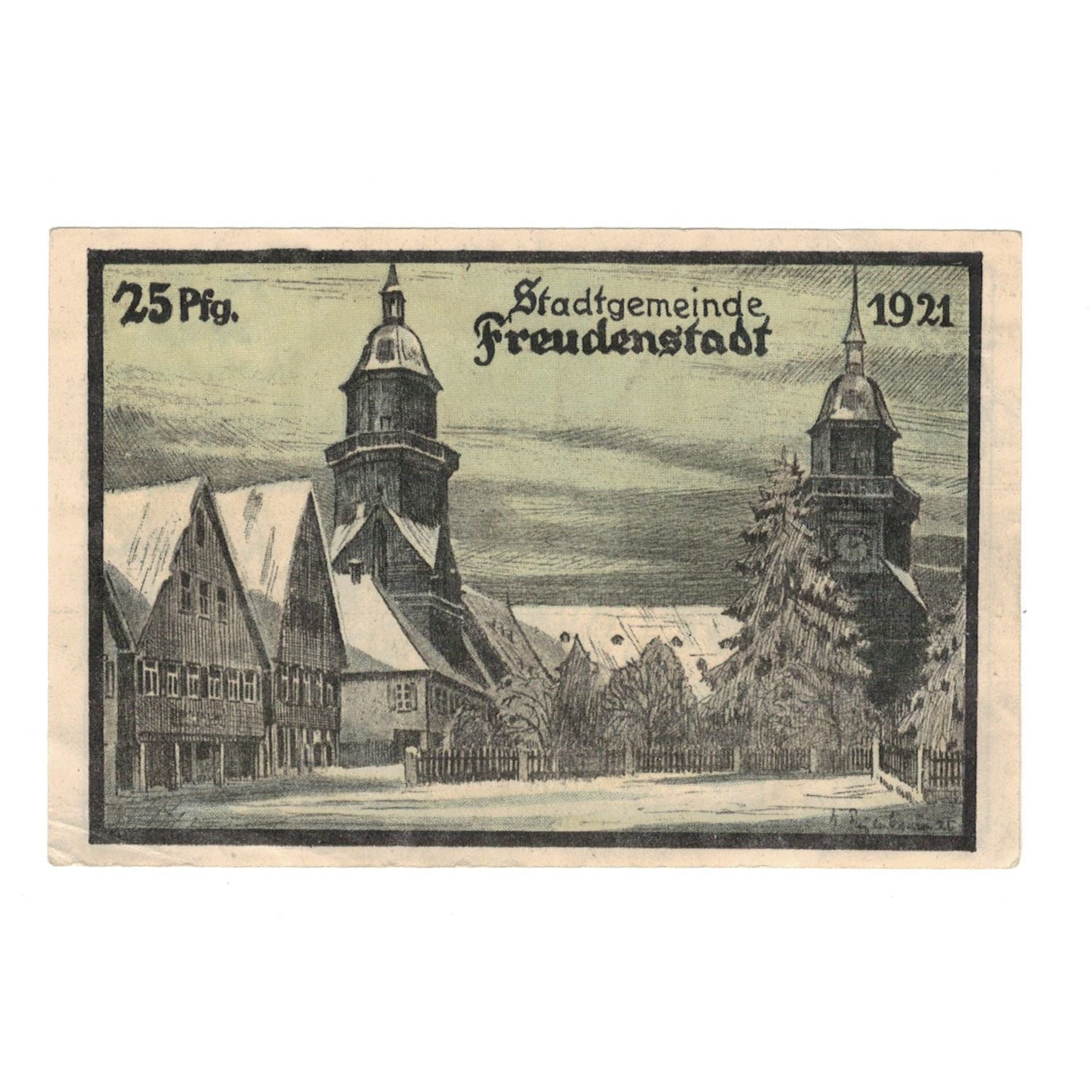 Banknote, Germany, freudenstadt, 25 Pfennig, village 1, 1921, 1923_12_01