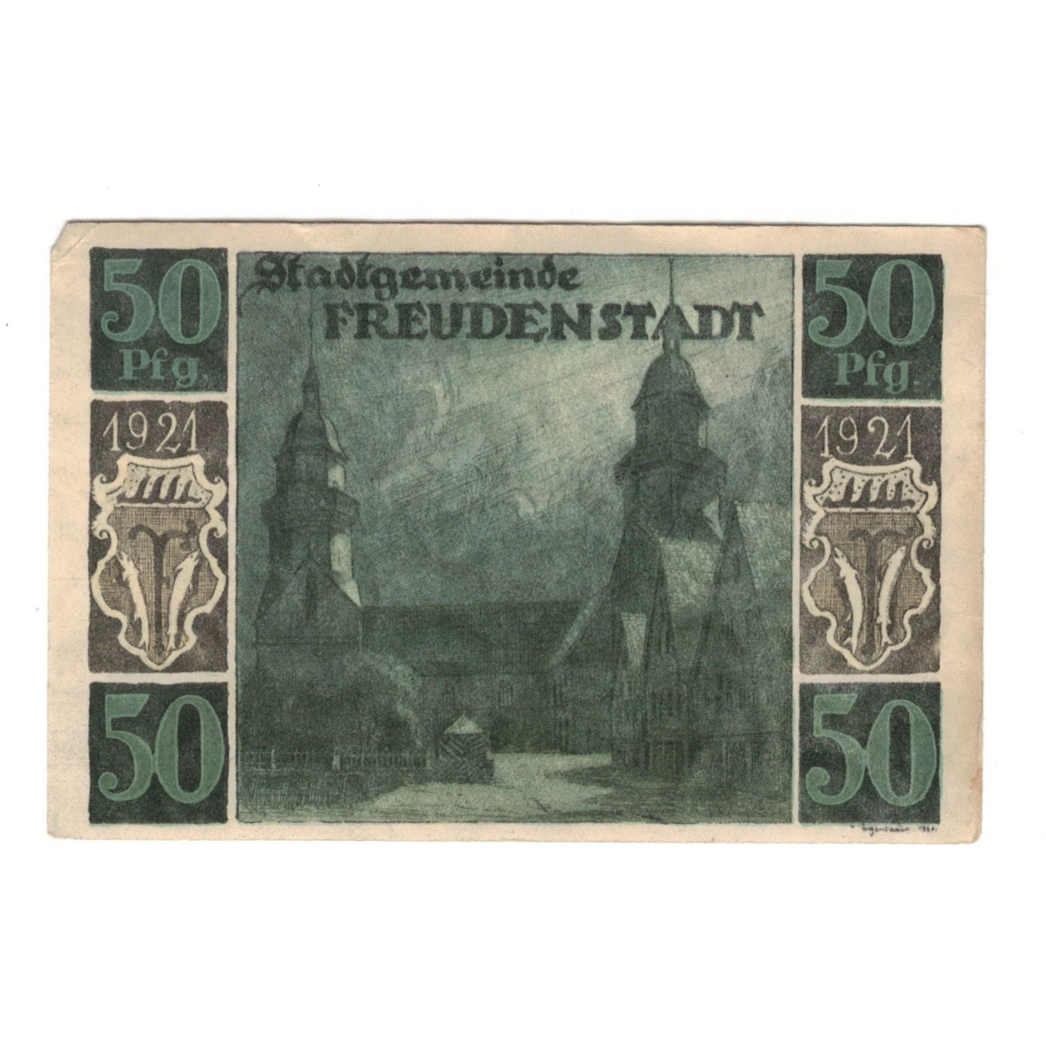 Banknote, Germany, freudenstadt, 50 Pfennig, personnage, 1921, 1923_12_01