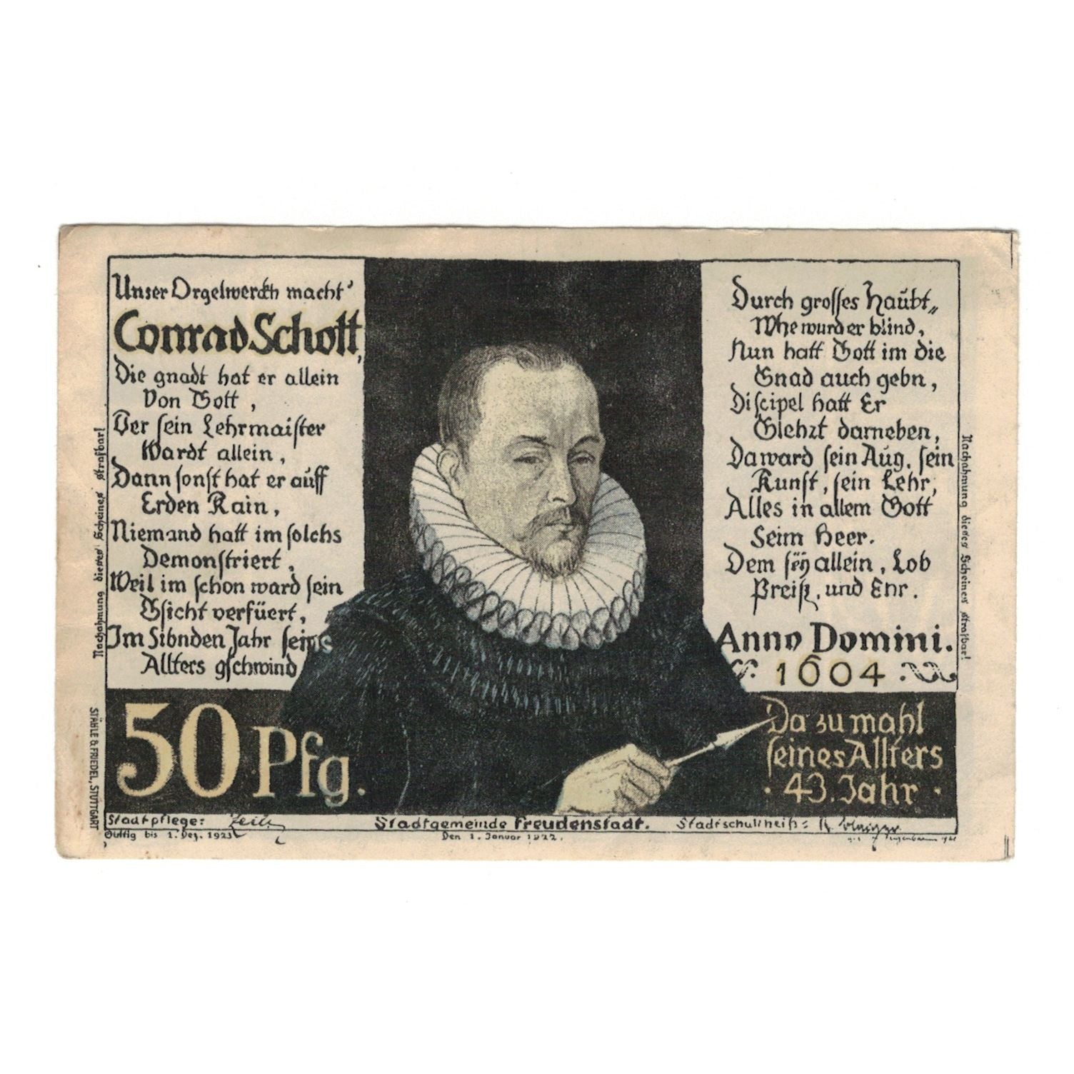 Banknote, Germany, freudenstadt, 50 Pfennig, personnage, 1921, 1923_12_01