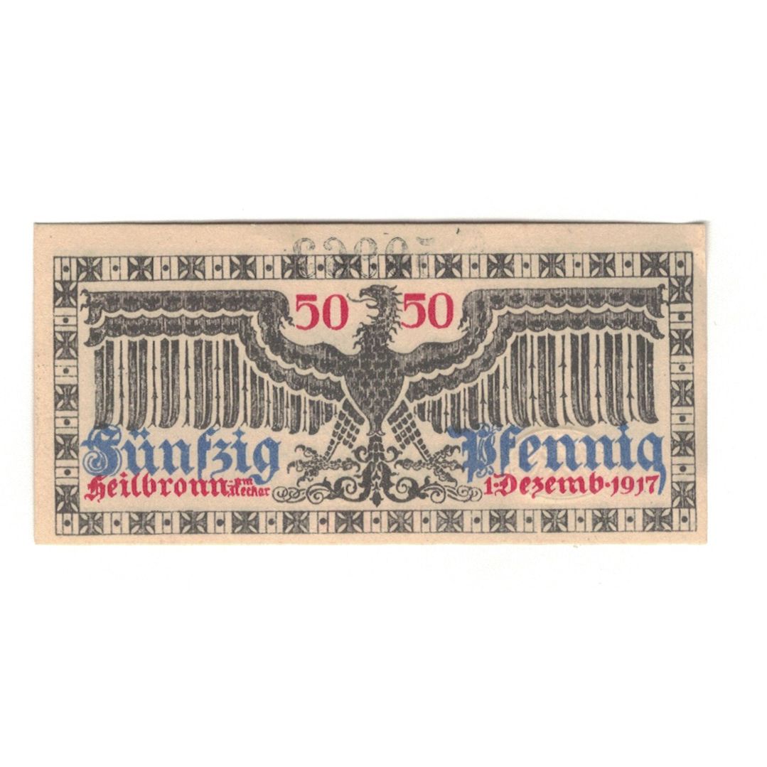 Banknote, Germany, 50 Pfennig, valeur faciale, 1917, 1919-12-31, AU(55-58)