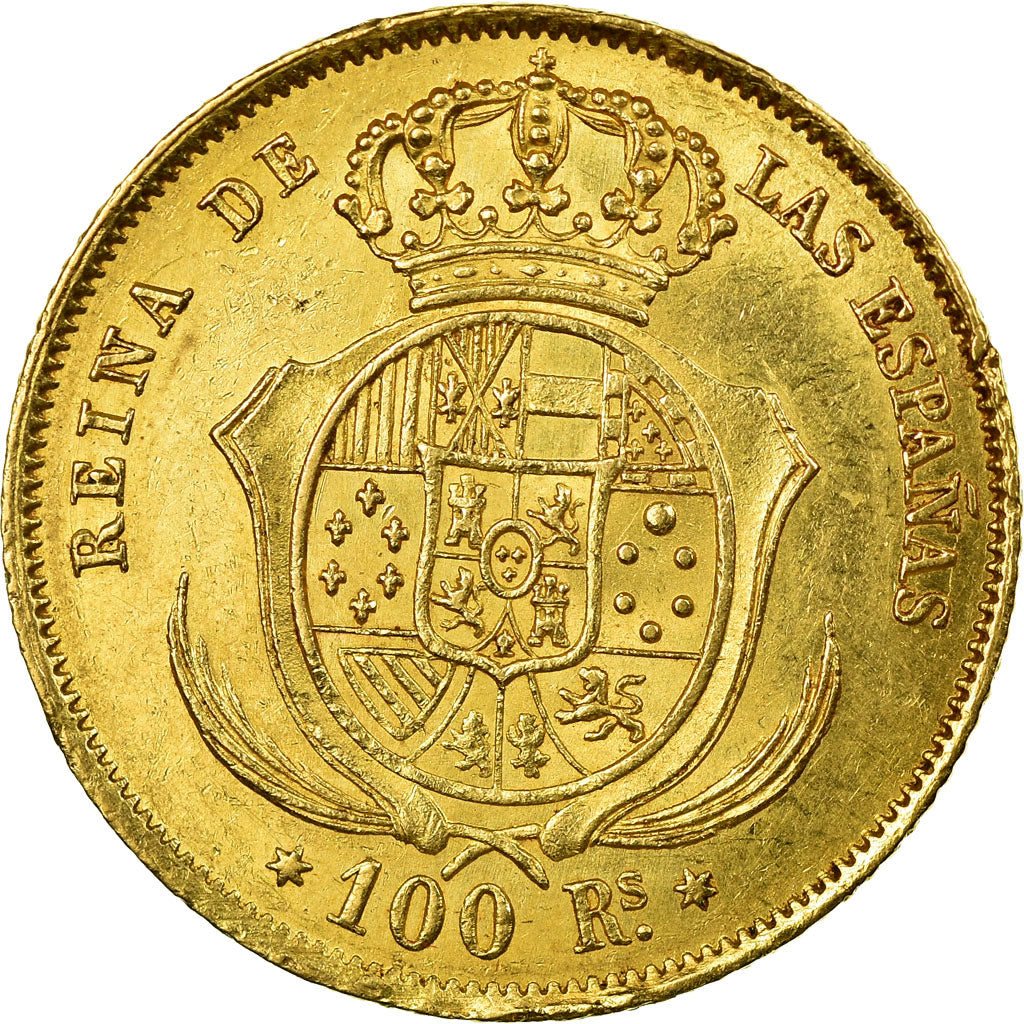 Moneda, España, Isabel II, 100 Reales, 1860, Madrid, EBC, Oro, KM:605.2