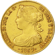 Espagne, Isabelle II, 100 Reales, 1857, Séville