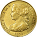 Münze, Spanien, Isabel II, 100 Reales, 1859, Sevilla, VZ, Gold, KM:605.3