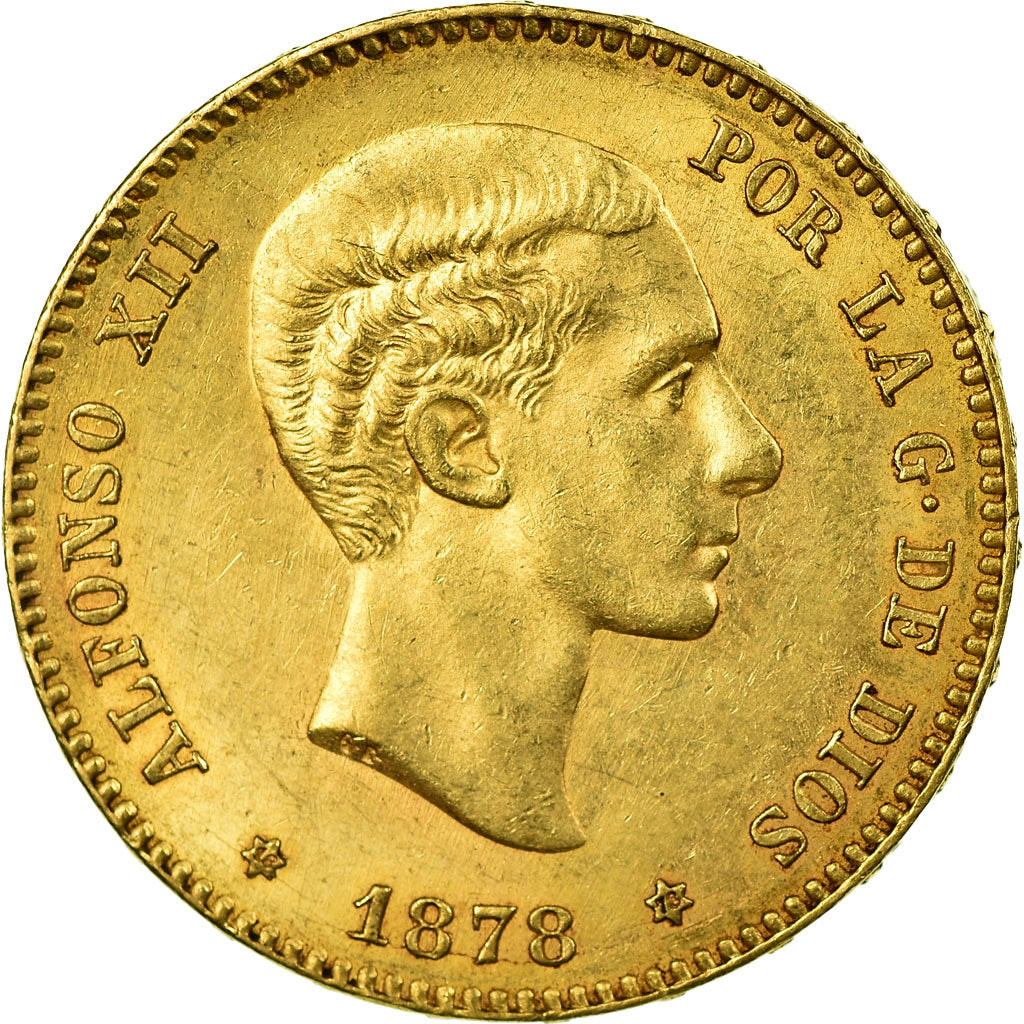 Moneda, España, Alfonso XII, 25 Pesetas, 1878, Madrid, EBC, Oro, KM:673
