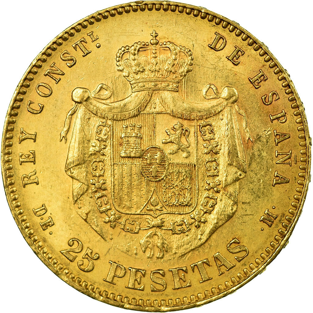 Moneda, España, Alfonso XII, 25 Pesetas, 1878, Madrid, EBC, Oro, KM:673