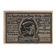 Banknote, Germany, Stolp Sparkasse der Stadt, 1.5 Mark, personnage, 1922