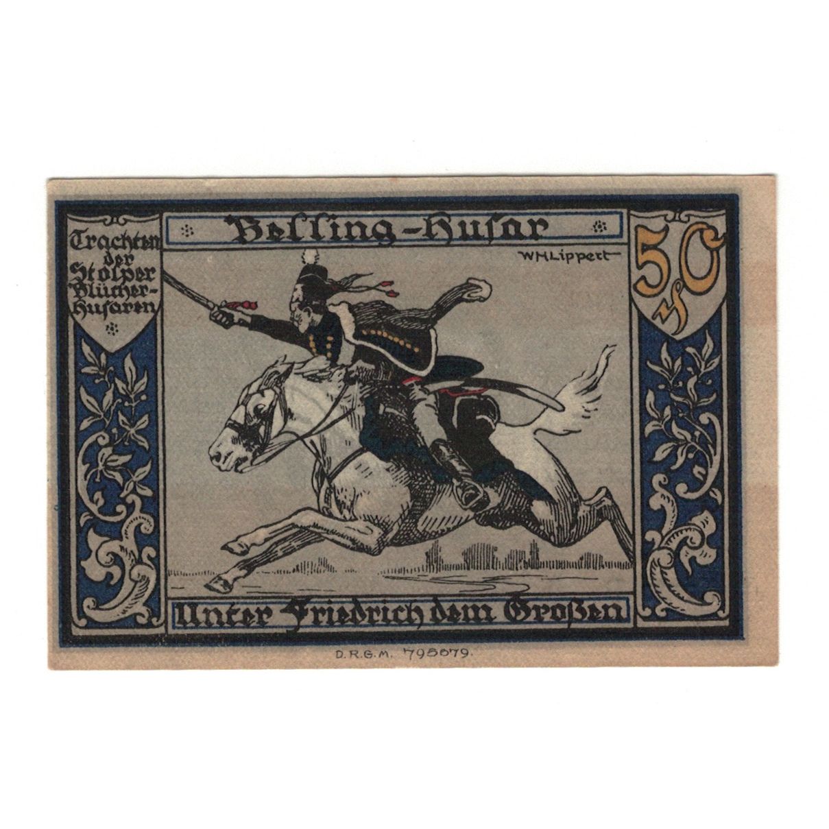 Banknote, Germany, Stolp Sparkasse der Stadt, 50 Pfennig, personnage, 1922