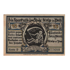 Banknote, Germany, Stolp Sparkasse der Stadt, 75 Mark, personnage, 1922